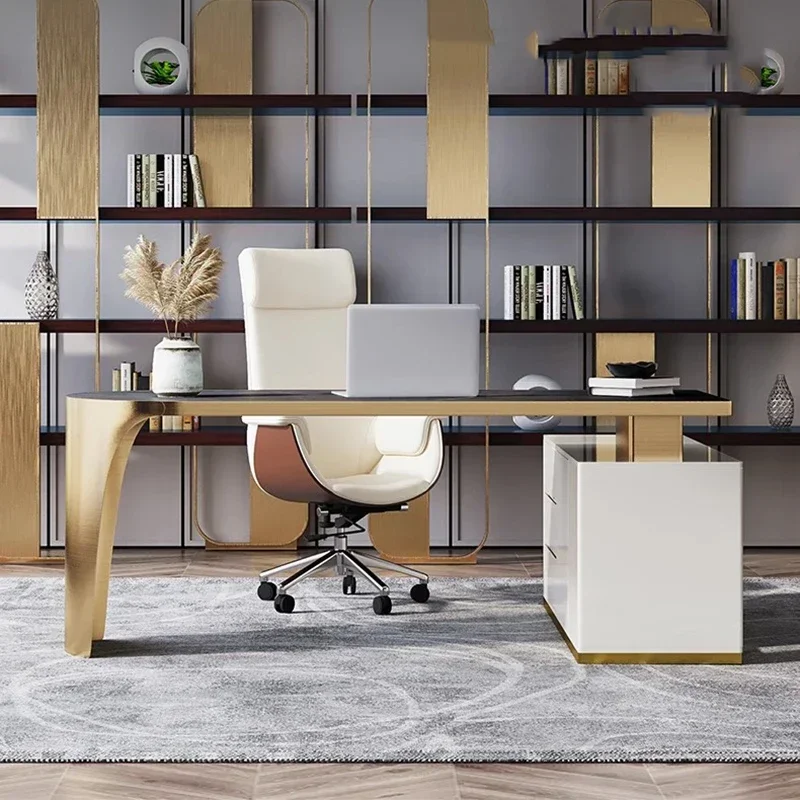 ヨーロッパ風エグゼクティブオフィスデスク、寝室用ミディベッド - Desk Setup In Office のレビューと価格