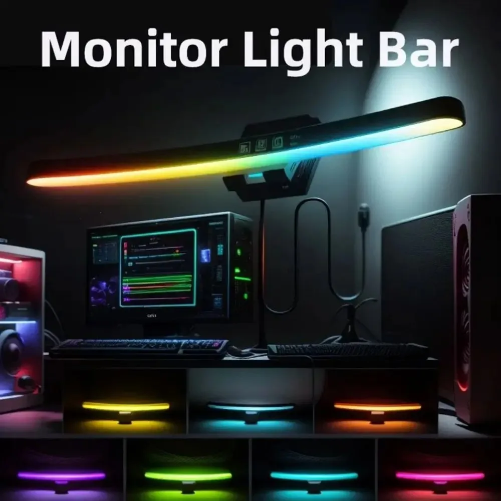 コンピューターモニターライトバーRGB音楽リズムスクリーンハ - Desk Setup Rgb のレビューと価格